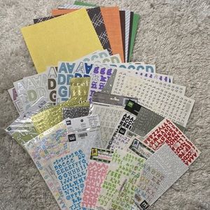 Scrapbook alphabet stickers bundle (30+ sheets)